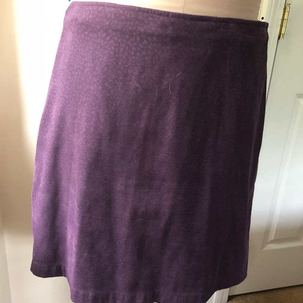 Vegan suede petite short pencil skirt